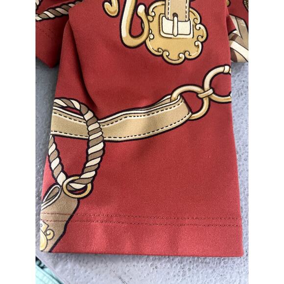 J McLaughlin Sz XS Signature T Orange Buckle Print Catalina Equestrian Classic - Picture 15 of 15